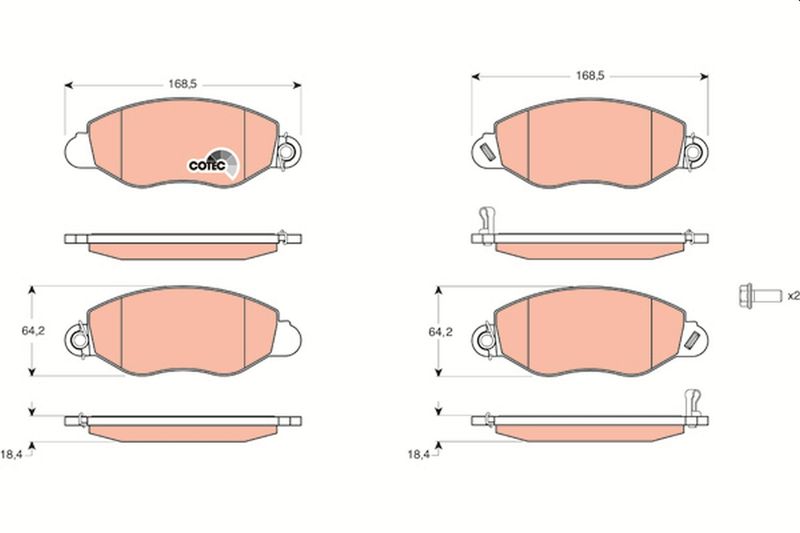 TRW GDB1461 Brake Pad Set, disc brake