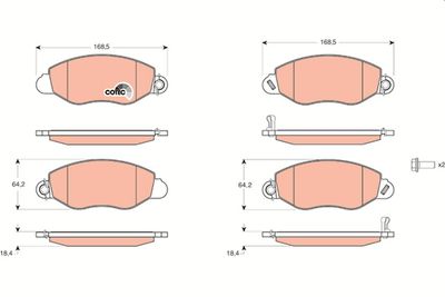 Brake Pad Set, disc brake TRW GDB1461