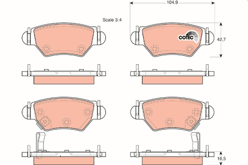 TRW GDB1471 Brake Pad Set, disc brake