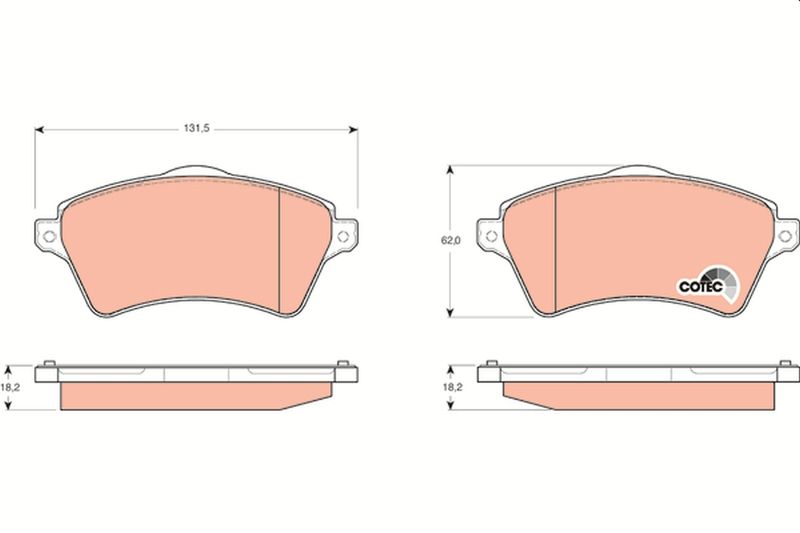 TRW GDB1473 Brake Pad Set, disc brake