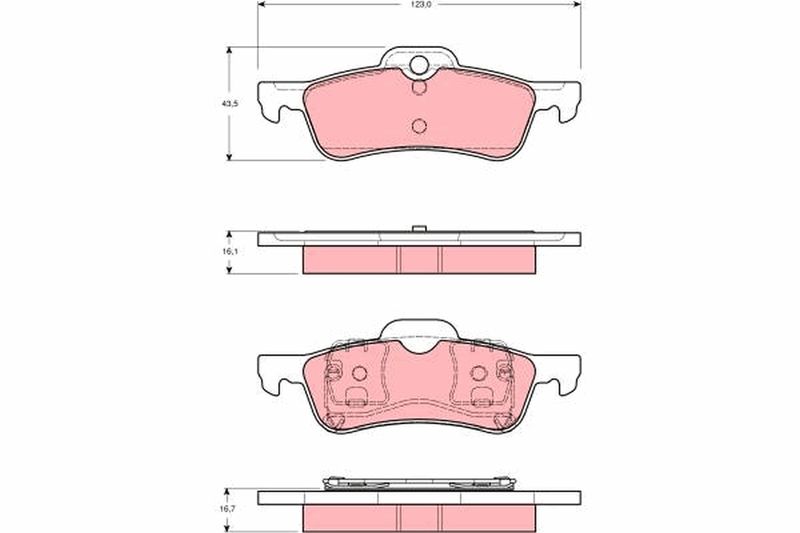 TRW GDB1477 Brake Pad Set, disc brake