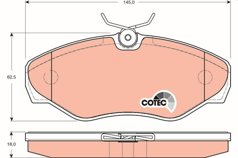 TRW GDB1478 Brake Pad Set, disc brake