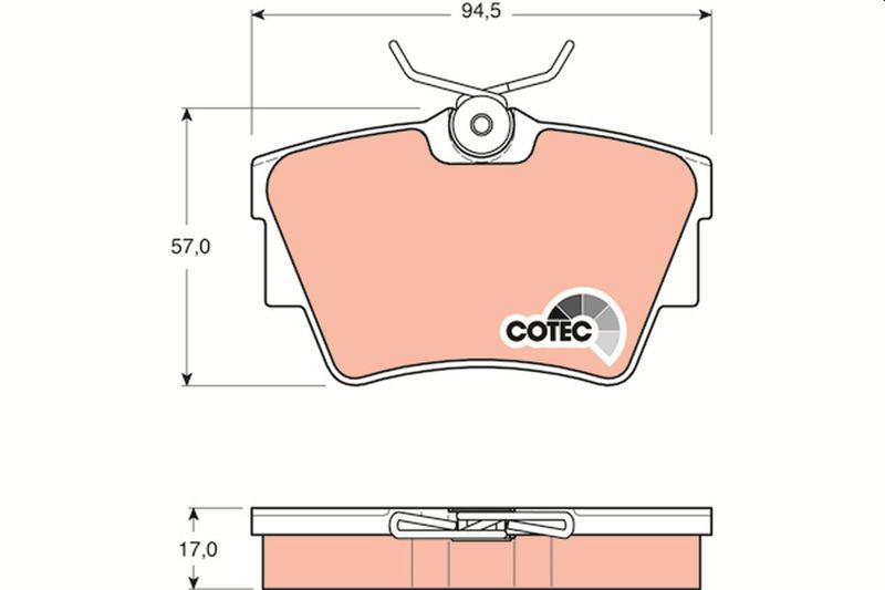 TRW GDB1479 Brake Pad Set, disc brake