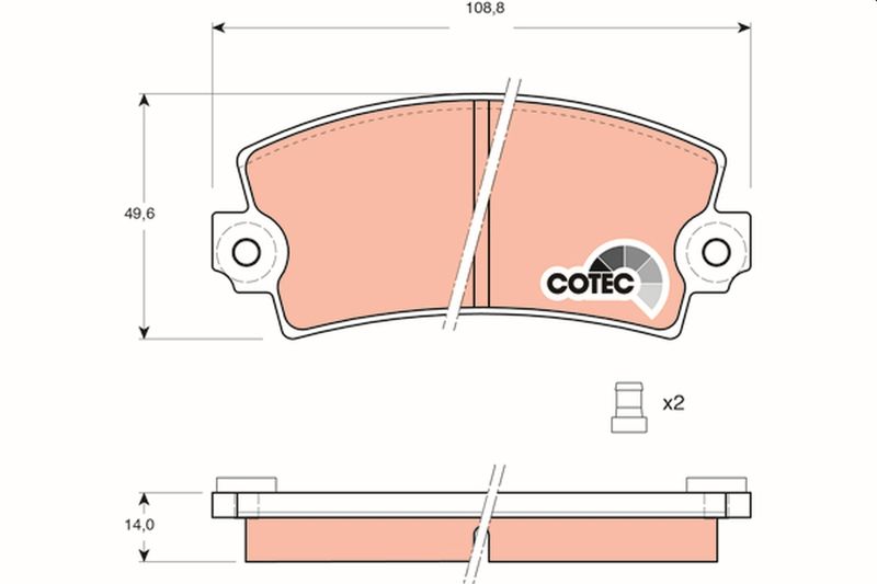 TRW GDB148 Brake Pad Set, disc brake