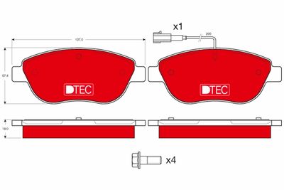 Brake Pad Set, disc brake TRW GDB1483DTE