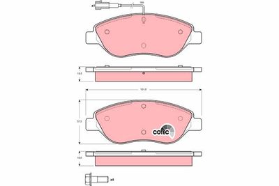 Brake Pad Set, disc brake TRW GDB1484
