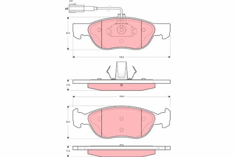 TRW GDB1486 Brake Pad Set, disc brake