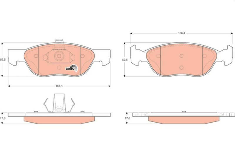 TRW GDB1487 Brake Pad Set, disc brake