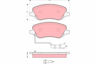 Brake Pad Set, disc brake TRW GDB1489