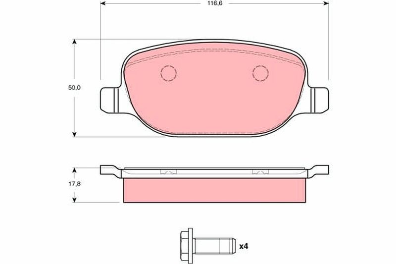 TRW GDB1490 Brake Pad Set, disc brake