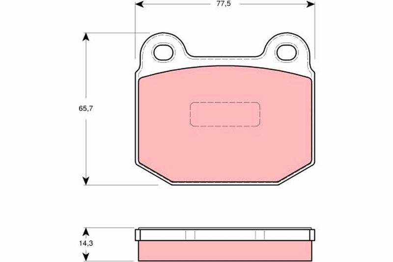 TRW GDB1493 Brake Pad Set, disc brake
