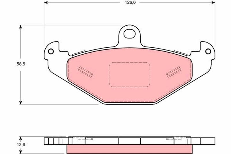 TRW GDB1494 Brake Pad Set, disc brake