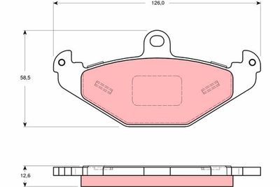 Brake Pad Set, disc brake TRW GDB1494