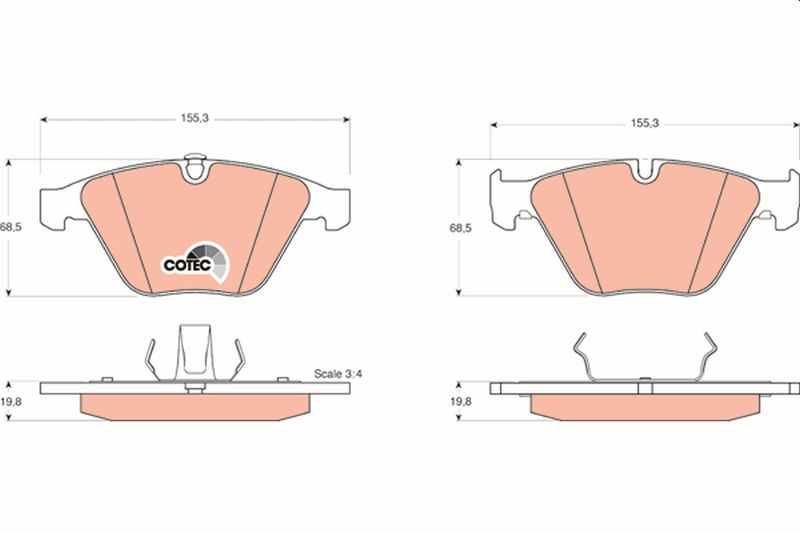 TRW GDB1498 Brake Pad Set, disc brake