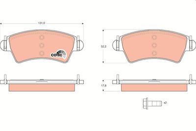 Brake Pad Set, disc brake TRW GDB1501
