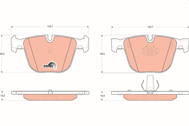 TRW GDB1502 Brake Pad Set, disc brake