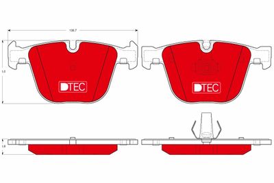 Brake Pad Set, disc brake TRW GDB1502DTE