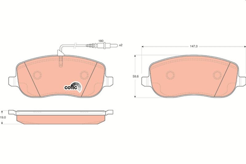 TRW GDB1503 Brake Pad Set, disc brake