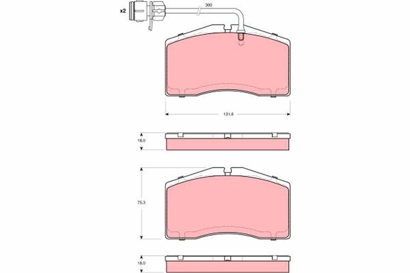 TRW GDB1506 Brake Pad Set, disc brake
