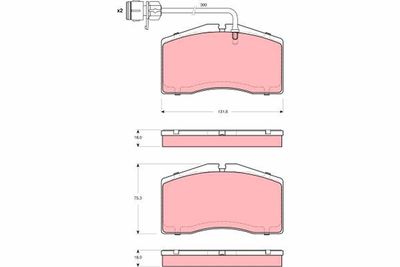Brake Pad Set, disc brake TRW GDB1506