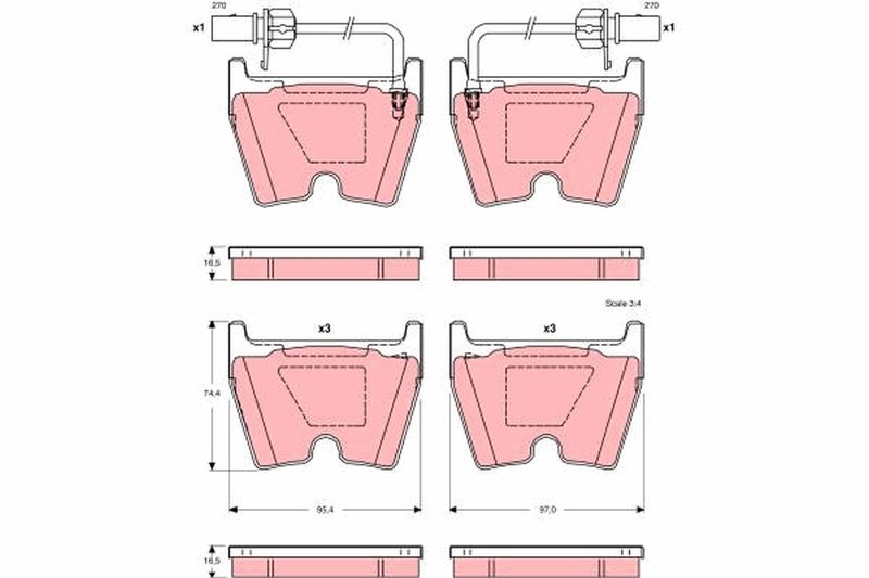 TRW GDB1507 Brake Pad Set, disc brake