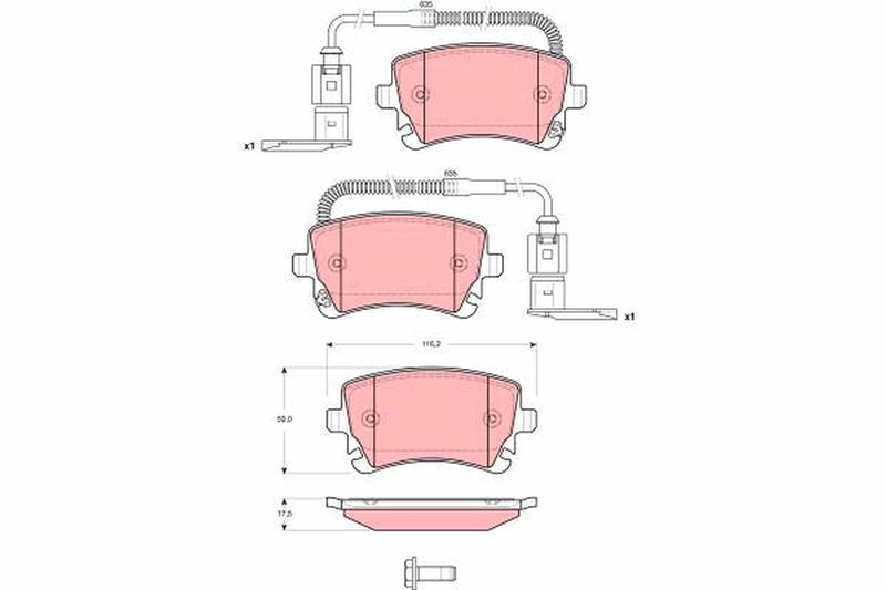 TRW GDB1508 Brake Pad Set, disc brake