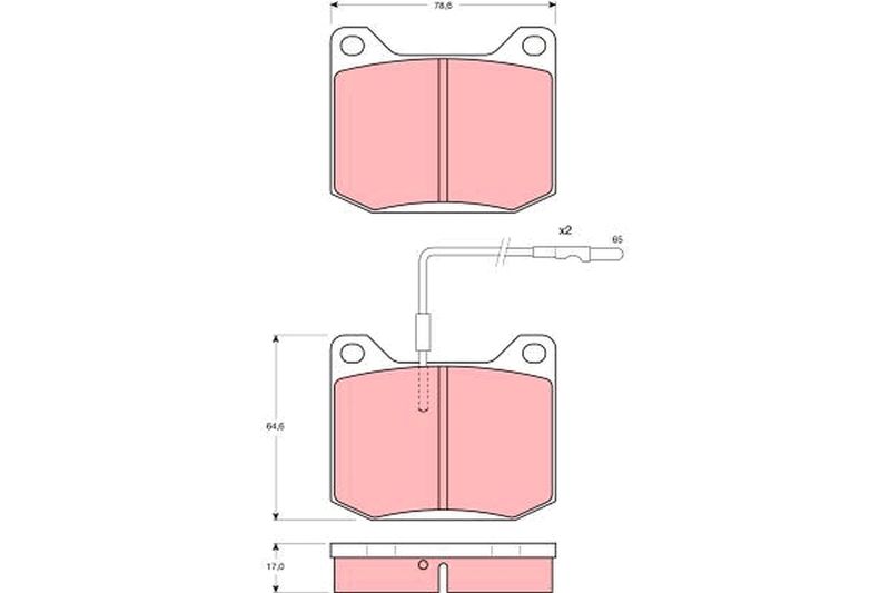 TRW GDB151 Brake Pad Set, disc brake