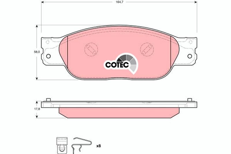 TRW GDB1510 Brake Pad Set, disc brake
