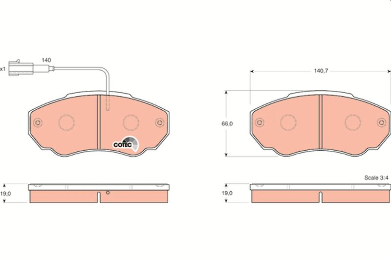 TRW GDB1517 Brake Pad Set, disc brake
