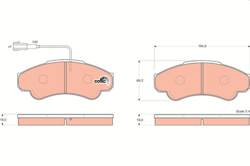 TRW GDB1518 Brake Pad Set, disc brake