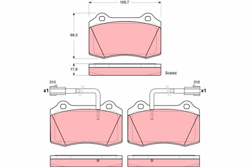 TRW GDB1519 Brake Pad Set, disc brake