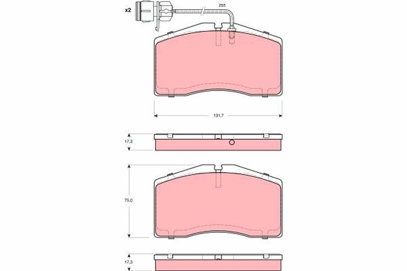 TRW GDB1523 Brake Pad Set, disc brake