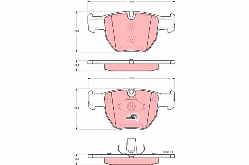 TRW GDB1526 Brake Pad Set, disc brake