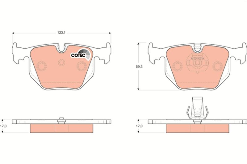 TRW GDB1530 Brake Pad Set, disc brake