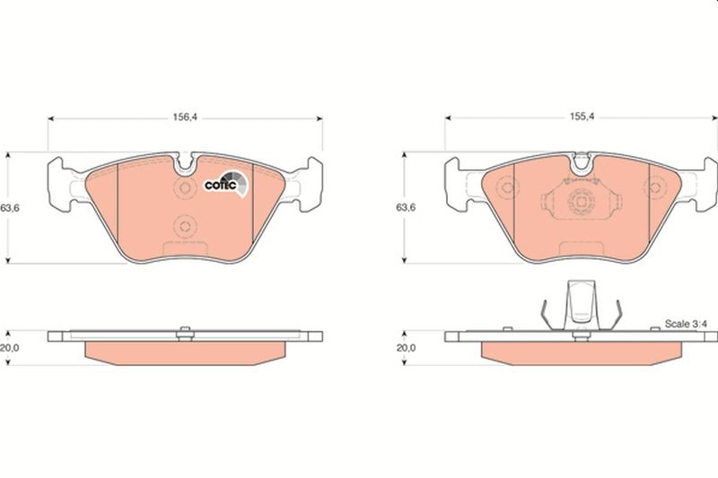 TRW GDB1531 Brake Pad Set, disc brake