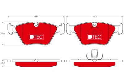 Brake Pad Set, disc brake TRW GDB1531DTE