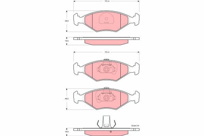 TRW GDB1533 Brake Pad Set, disc brake