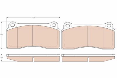 Brake Pad Set, disc brake TRW GDB1536