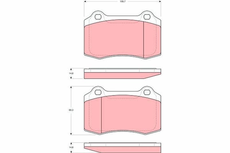 TRW GDB1537 Brake Pad Set, disc brake