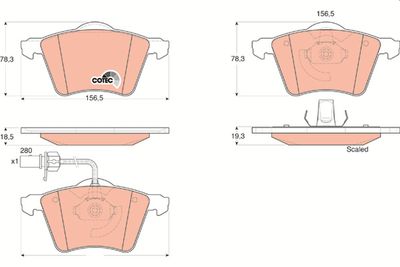 Brake Pad Set, disc brake TRW GDB1538