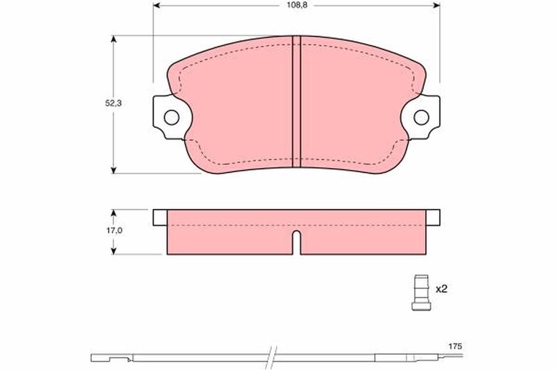 TRW GDB154 Brake Pad Set, disc brake