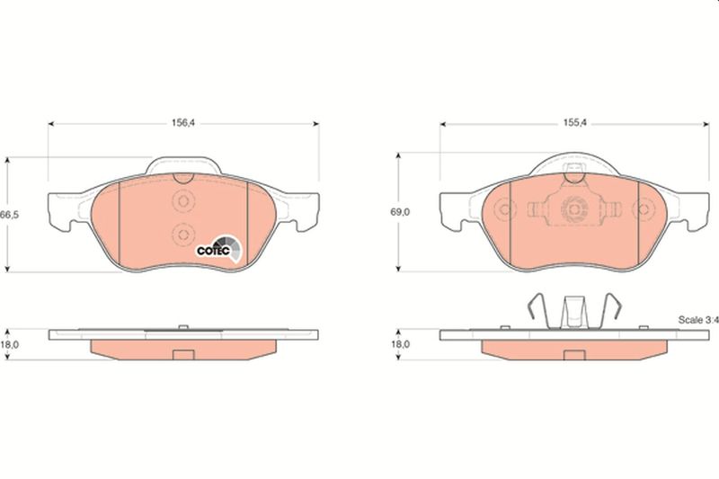 TRW GDB1540 Brake Pad Set, disc brake