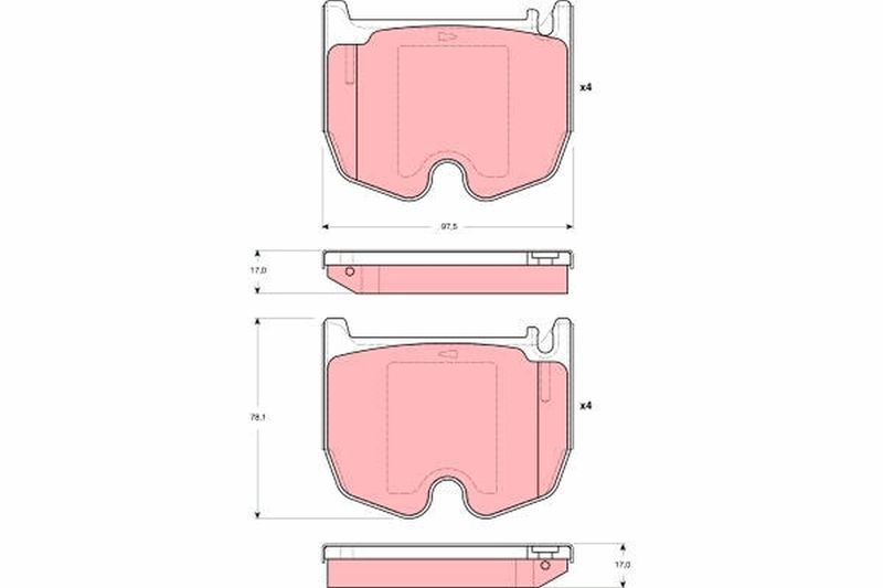 TRW GDB1541 Brake Pad Set, disc brake