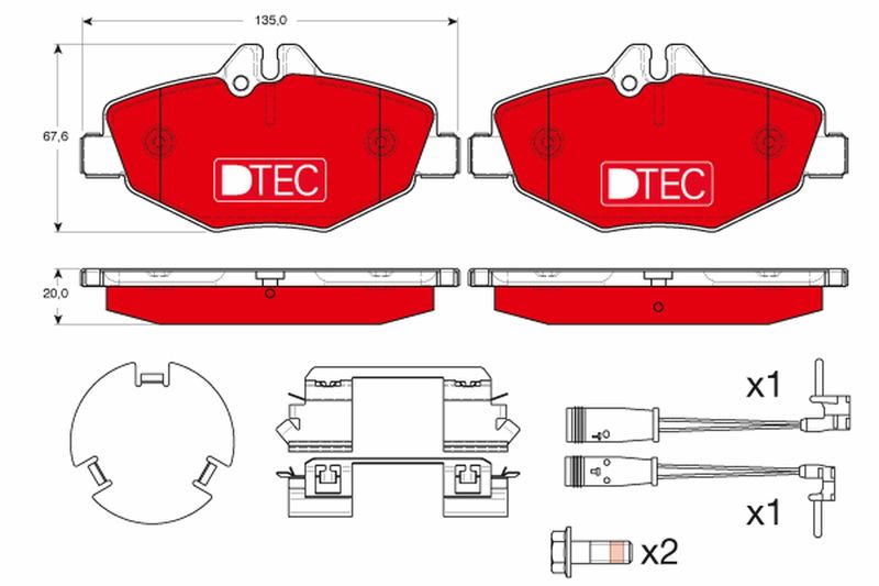TRW GDB1542DTE Brake Pad Set, disc brake