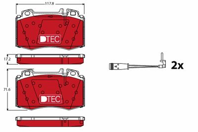 Brake Pad Set, disc brake TRW GDB1543DTE