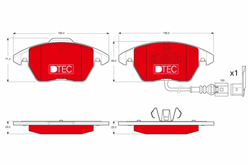 TRW GDB1550DTE Brake Pad Set, disc brake