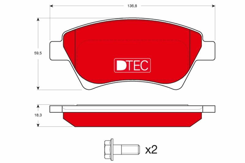 TRW GDB1552DTE Brake Pad Set, disc brake