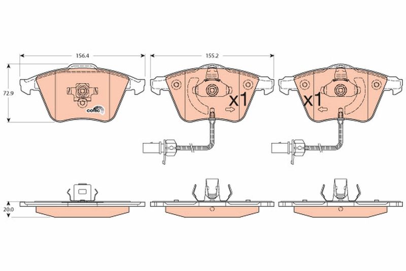 TRW GDB1554 Brake Pad Set, disc brake
