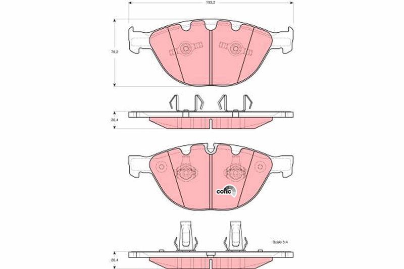 TRW GDB1558 Brake Pad Set, disc brake
