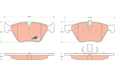 Brake Pad Set, disc brake TRW GDB1559